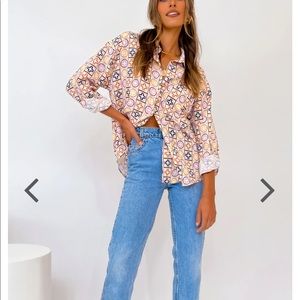 Button Down Print Shirt